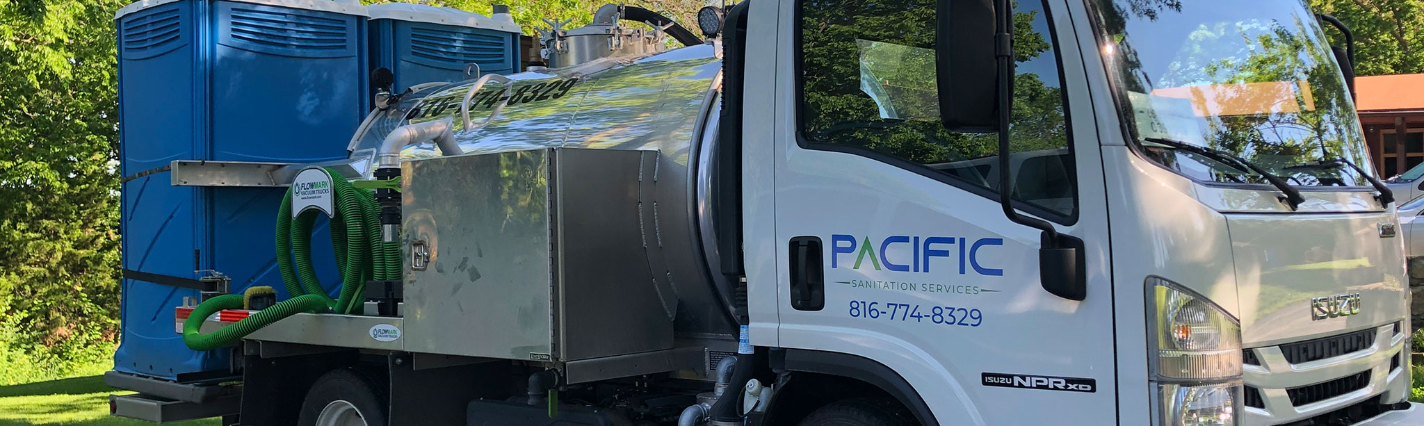 Portable Toilets On Back Of Truck